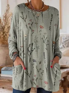 damen-t-shirt-tasche-druck-blumen-10329512-grun-3