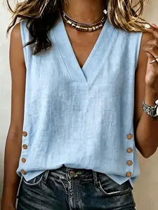 damen-tank-top-knopfe-einfach-mode-10819589-blau-2