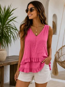 damen-tank-top-rusche-einfach-mode-12187018-rosa-5