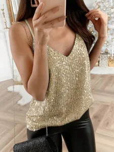 damen-tragertop-tanktop-oberteile-17053965-golden-2