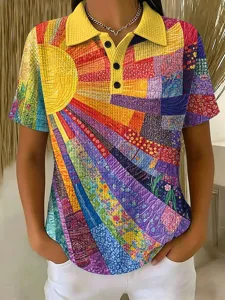 damen-waffel-poloshirts-grafik-geo-10686137-gelb-1