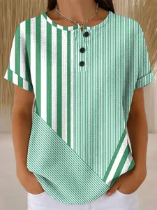 damen-waffel-t-shirt-druck-grafik-16307989-grun-3
