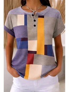 damen-waffel-t-shirt-farbblockdruc-14864602-gelb-4