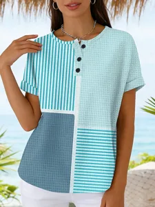 damen-waffel-t-shirt-farbblockdruc-18388403-blau-2