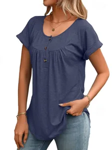 damen-waffel-t-shirt-knopfe-einfac-15733398-marineblau-6