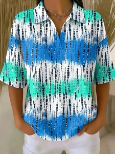 damen-waffel-t-shirt-stricktops-mi-12401654-blau-3