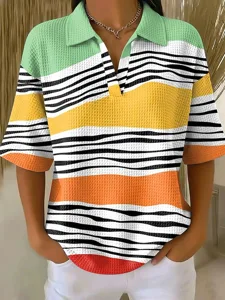 damen-waffel-t-shirt-stricktops-mi-12401654-gelb-2