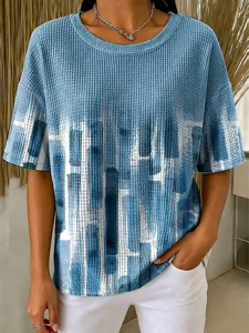 damen-waffel-t-shirt-stricktops-mi-15406105-blau-1