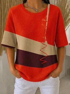 damen-waffel-t-shirt-stricktops-mi-15733563-rote-1