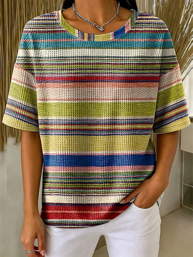 damen-waffel-t-shirt-stricktops-mi-9935781-grun-2