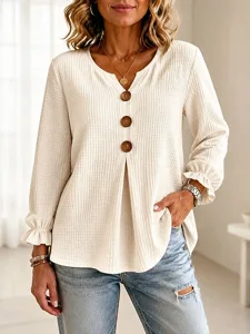 damen-waffelhemd-bluse-einfarbig-v-17432682-beige-7