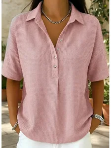 damen-waffelhemd-bluse-einfarbig-v-17432682-rosa-34