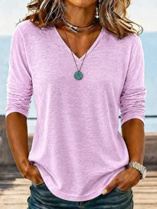 damen-waffelhemd-bluse-einfarbig-v-17432682-violett-28