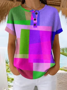 damen-waffle-t-shirt-print-grafik-geomet-purpur-13