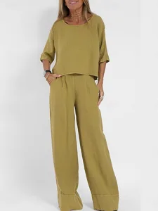 damen-zweiteilige-sets-hosen-sets-12040698-gelb-5