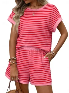 damen-zweiteilige-sets-shorts-sets-17627445-dunkelpink-17