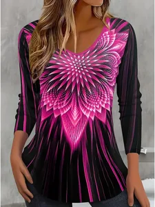 frauen-t-shirt-v-ausschnitt-lange-9775527-rosa-1