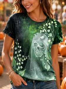 halloween-damen-t-shirt-druck-blum-18915110-grun-2