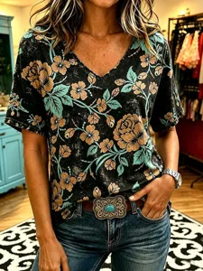 ostern-damen-t-shirt-druck-blumen-12921204-schwarz-1